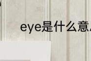 eye是什么意思　eye中文意思