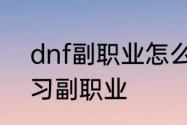 dnf副职业怎么学　DNF如何重新学习副职业