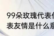 99朵玫瑰代表什么意思　99朵玫瑰代表友情是什么意思