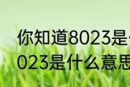 你知道8023是什么意思吗　你知道8023是什么意思吗