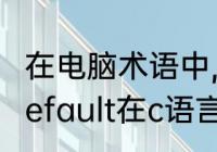 在电脑术语中,default是什么意思　default在c语言中的意思