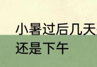 小暑过后几天是入伏　几点入伏上午还是下午