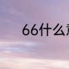 66什么意思　66的是什么意思