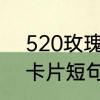 520玫瑰花语卡片怎么写　520花束卡片短句