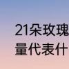 21朵玫瑰花代表什么　白玫瑰各个数量代表什么意思