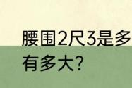 腰围2尺3是多少厘米　3,2毫米大概有多大?