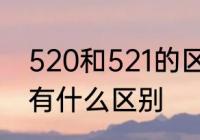 520和521的区别是什么　521和520有什么区别