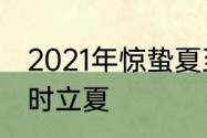 2021年惊蛰夏至冬至霜降日期　什么时立夏