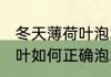 冬天薄荷叶泡水的正确方法 冬天薄荷叶如何正确泡水