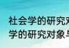 社会学的研究对象与特点是什么 社会学的研究对象与特点有哪些