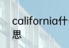 california什么意思 california的意思