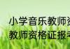 小学音乐教师资格证怎么考 小学音乐教师资格证报考条件