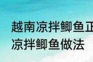 越南凉拌鲫鱼正宗的做法 正宗的越南凉拌鲫鱼做法